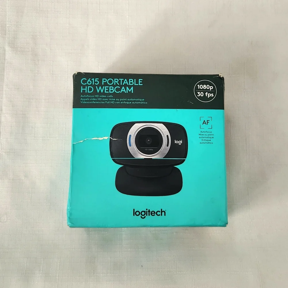 Logitech C615 Portable Webcam Full HD 1080p/30fps Widescreen Video Calling New